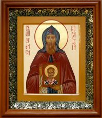 Икона Константин Косинский в киоте с басмой Виноградная Лоза (UV-печать)(30535)
