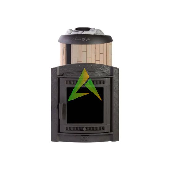 Печь банная «Атмосфера L» в ламелях «Окаменевшее дерево»