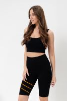 Велосипедки 67072 [черный+оранжевый неон]