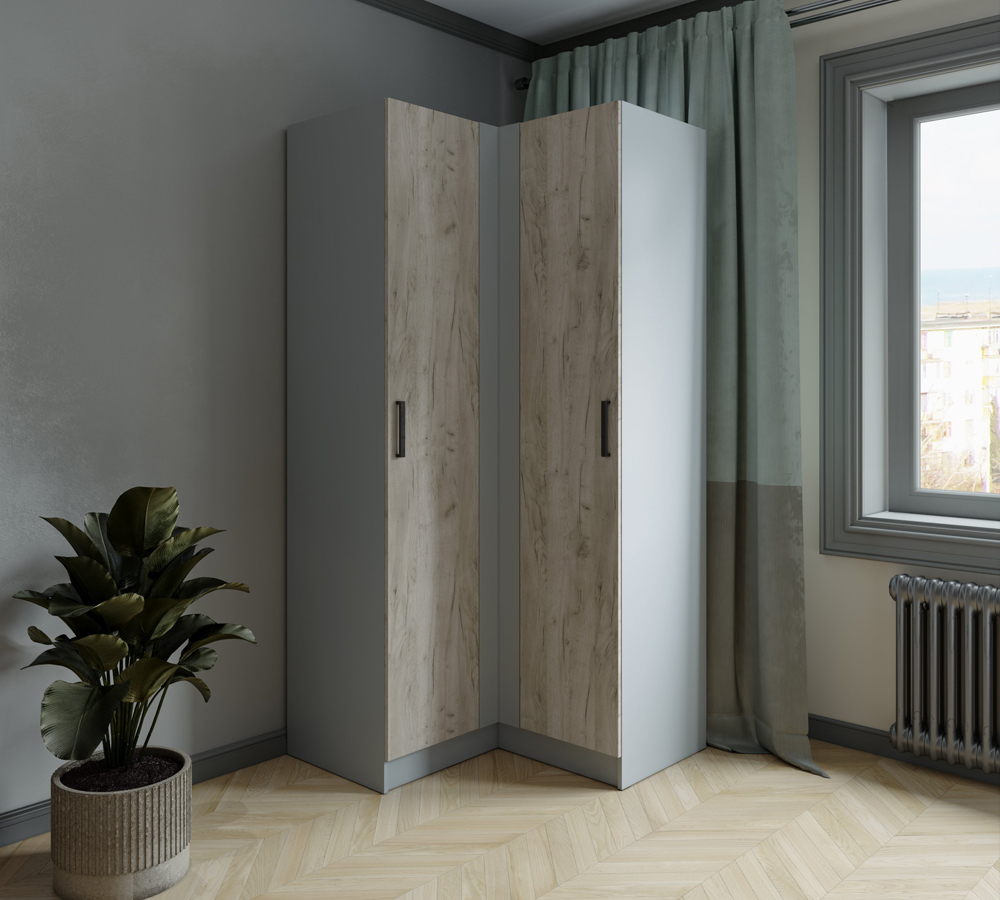 Шкаф комбинированный Ларс угловой угол прямой