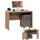 Стол трансформер Тип 1 «Норман» Дуб Крафт золотой, Графит Серый