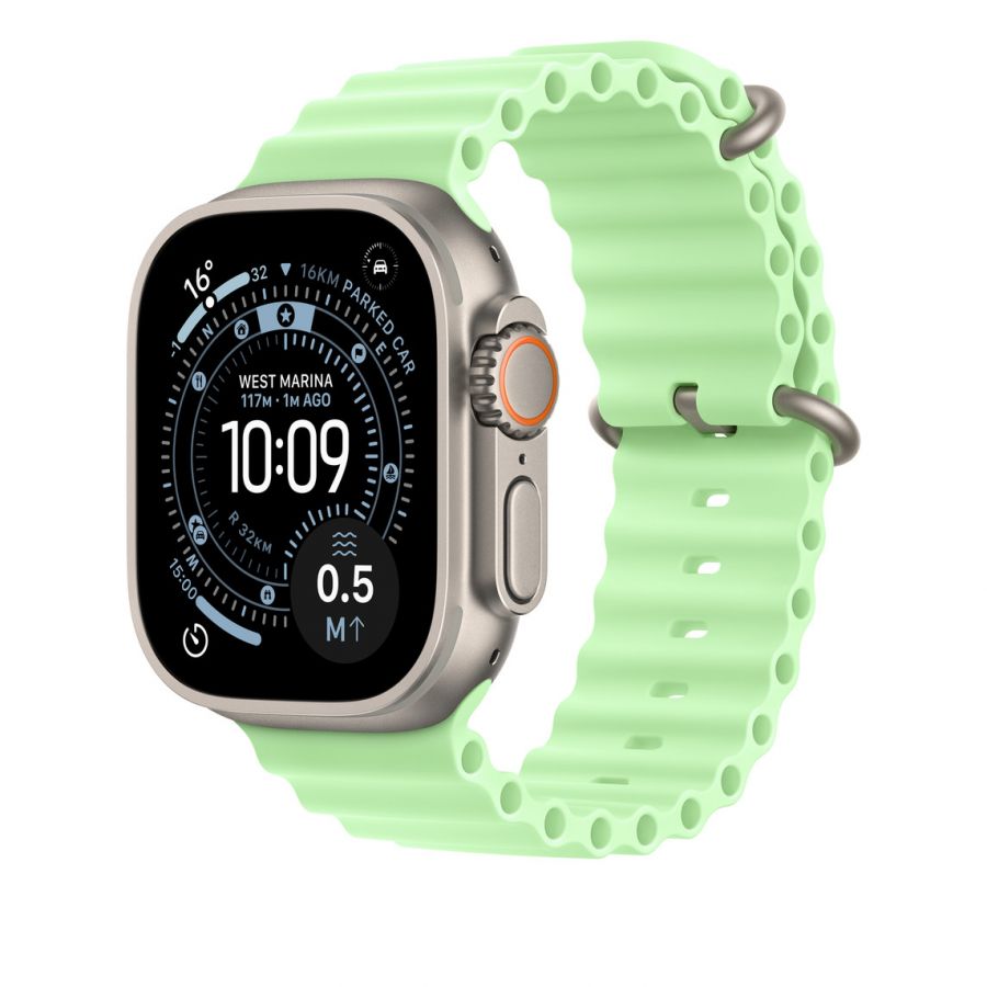 Часы Apple Watch Ultra 3 GPS + Cellular 49mm Natural Titanium Case with Neon Green Ocean Band