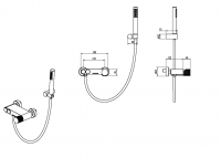 Смеситель в ванную с ручкой Linea Boheme Stick 123 схема 8