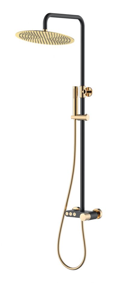 Душевая стойка с круглой лейкой и ручкой Touch Boheme  128 ФОТО