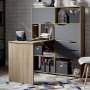 Стол письменный тип 7 Дуб Сонома, Графит Серый