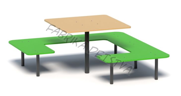 Стол со скамьей "Уголок"