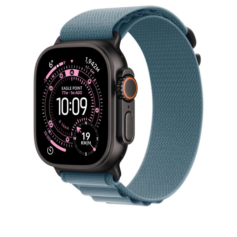 Часы Apple Watch Ultra 3 GPS + Cellular 49mm Black Titanium Case with Light Blue Alpine Loop (L)