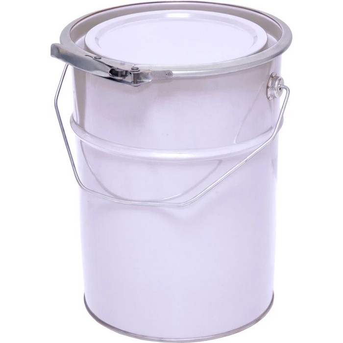 Profkolor Ведро металлическое, крышка-обруч, цвет белый, 5л.