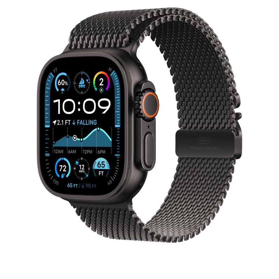 Часы Apple Watch Ultra 3 GPS + Cellular 49mm Black Titanium Case with Black Titanium Milanese Loop (S)