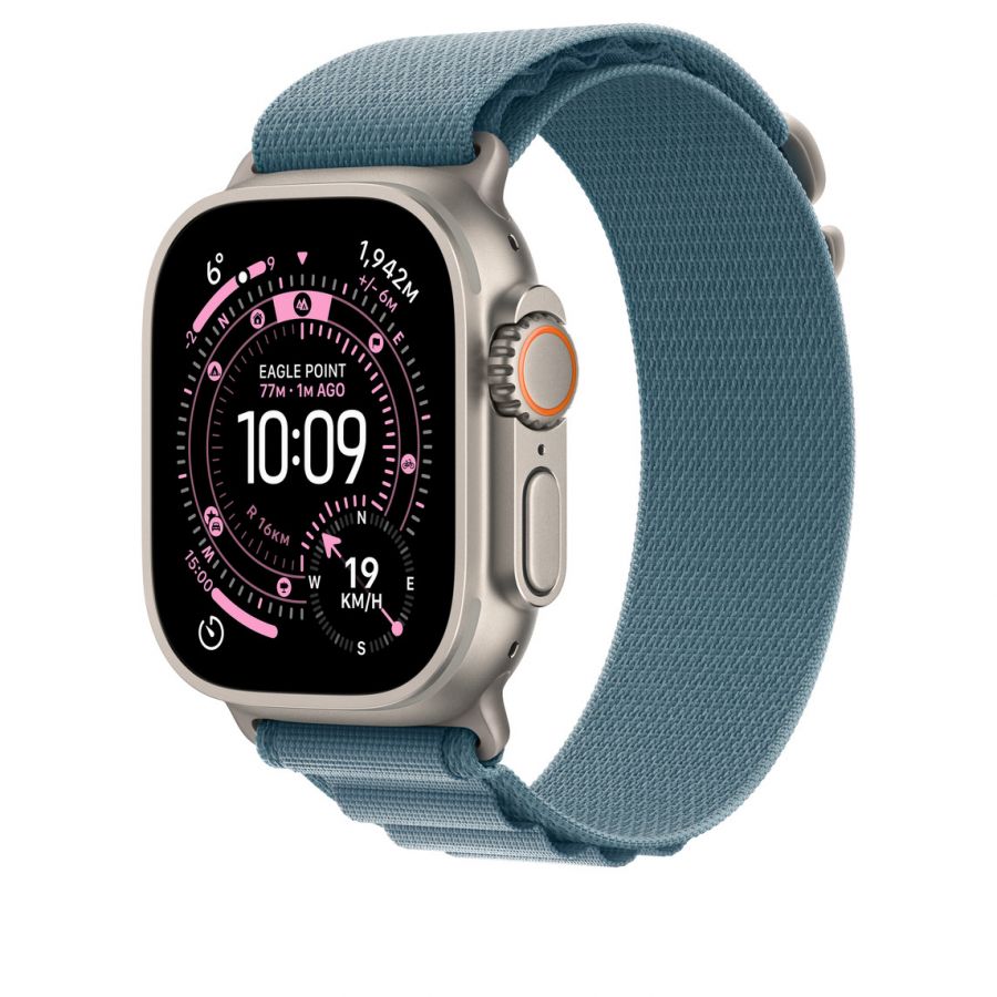Часы Apple Watch Ultra 2 GPS + Cellular 49mm Natural  Titanium Case with Light Blue Alpine Loop (S)