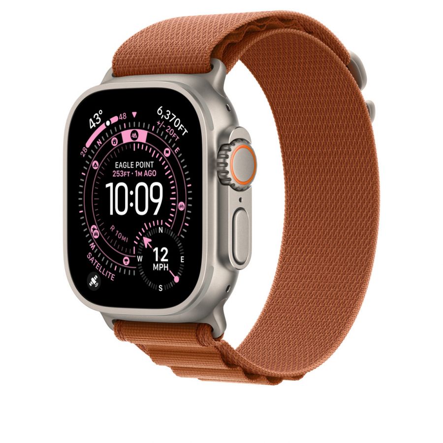 Часы Apple Watch Ultra 2 GPS + Cellular 49mm Natural  Titanium Case with Terra Cotta Alpine Loop (L)