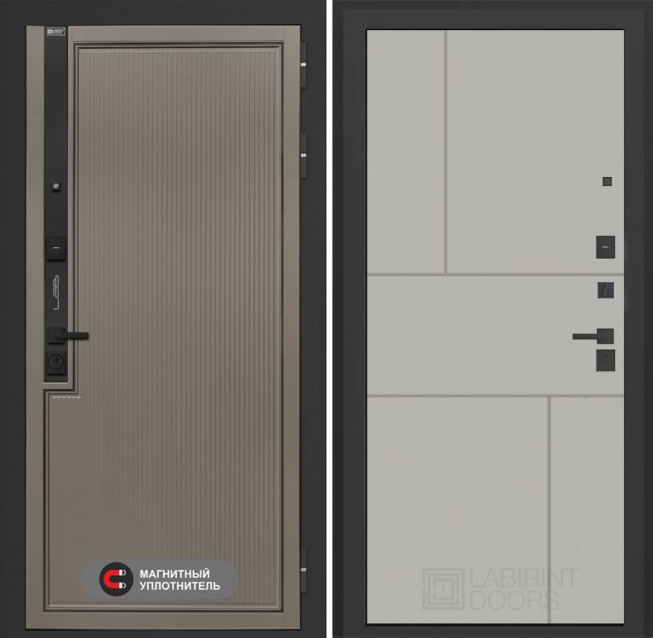 Входная дверь Лабиринт Лаб 1 Про - 21 Грей софт