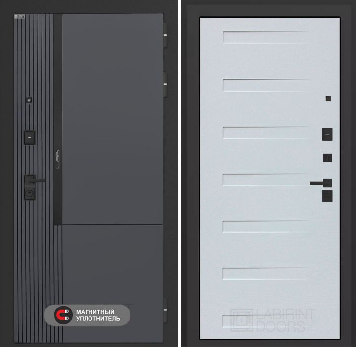 Входная дверь Лабиринт Лаб 2 Про - 14 Дуб кантри белый горизонтальный