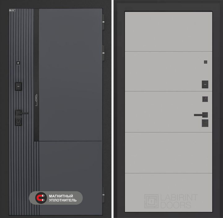 Входная дверь Лабиринт Лаб 2 Про - 13 Грей софт
