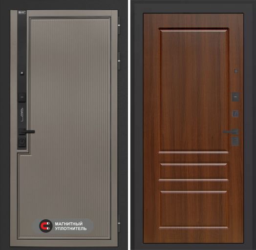 Входная дверь Лабиринт Лаб 1 Про - 03 Орех бренди