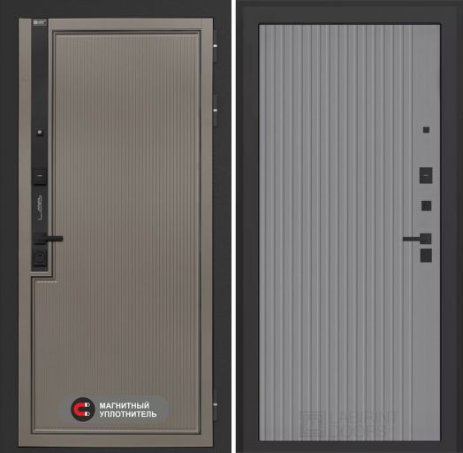 Входная дверь Лабиринт Лаб 1 Про - 29 Серый софт рельеф