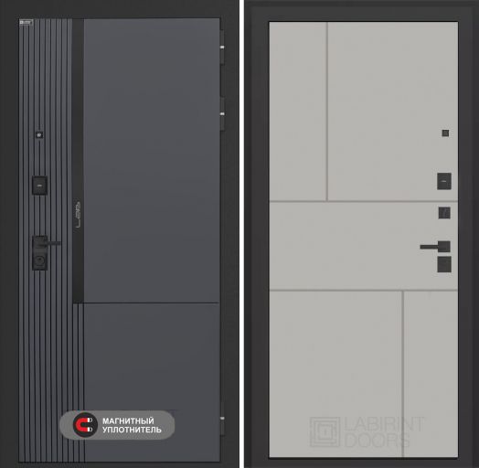 Входная дверь Лабиринт Лаб 2 Про - 21 Грей софт