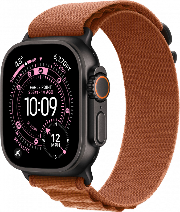 Часы Apple Watch Ultra 2 GPS + Cellular 49mm Black Titanium Case with Terra Cotta Alpine Loop (L)