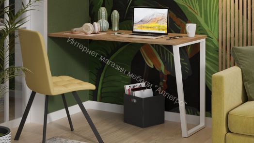 Шкаф комбинированный (366) со столом «Порто» Исп.2 - СМ-393.07.200 Белый Жемчуг, Яблоня Беллуно, Белый софт