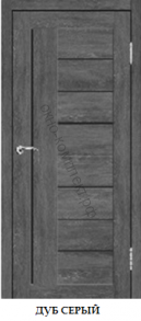 Модель № 01 дуб серый (черное стекло)