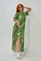 7480 платье женское [неон салат+чёрный]