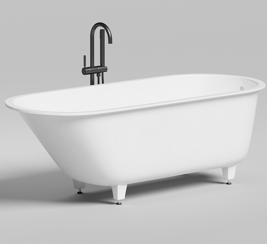 Изображение Белая встраиваемая ванна из искусственного камня Salini Ornella 180х80 102312G