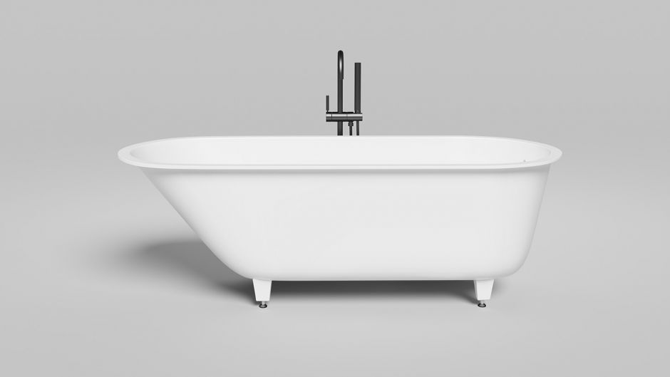 Белая встраиваемая ванна из искусственного камня Salini Ornella 180х80 102312G ФОТО