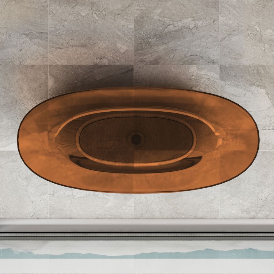 Отдельностоящая ванна Vincea Solid Surface слив-перелив в комплекте VBT-6T01B ФОТО