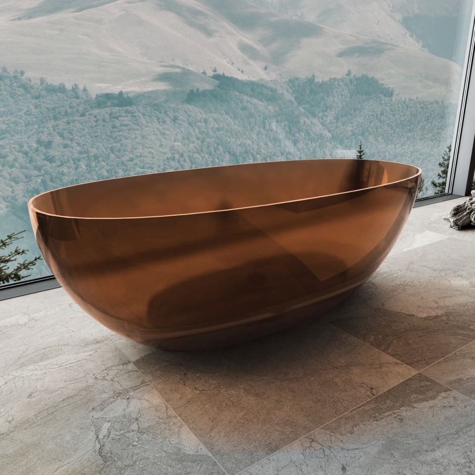 Отдельностоящая ванна Vincea Solid Surface слив-перелив в комплекте VBT-6T01B ФОТО