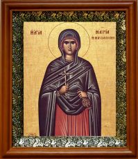 Икона Мария Магдалина в киоте с басмой Виноградная Лоза (UV-печать)(30595)