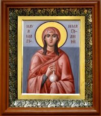 Икона Мария Магдалина в киоте с басмой Виноградная Лоза (UV-печать)(30596)