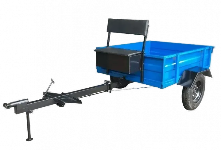Прицеп для мотоблока Грузоподёмность 300 кг с тормозами вес 68 кг.