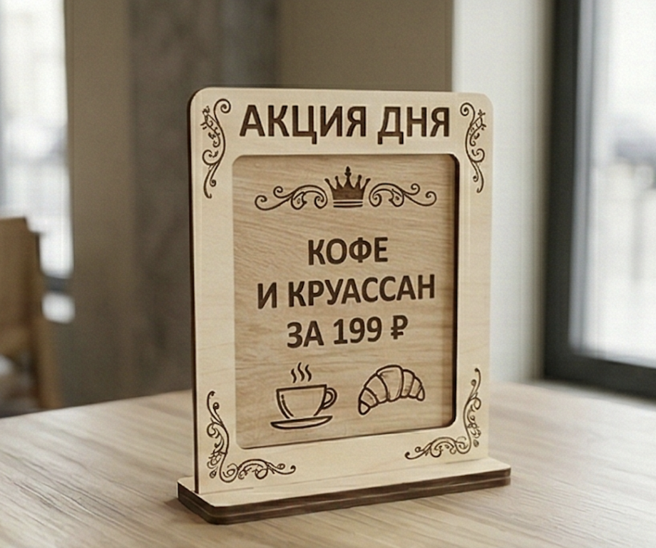 Табличка «Акция дня» (сменная вставка)