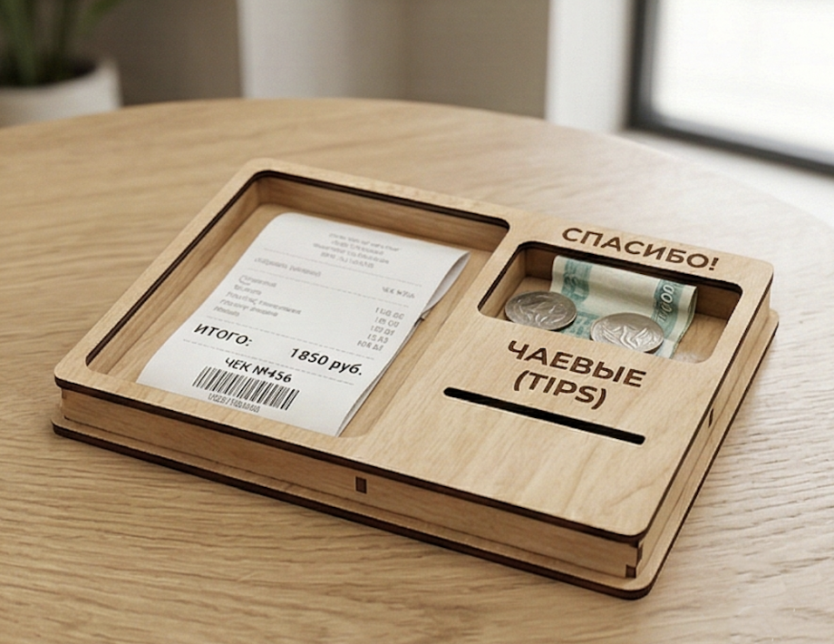 Счетница для чаевых (отдельное отделение)