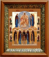 Икона Молитва задержания в киоте с басмой Виноградная Лоза (UV-печать)(33116)