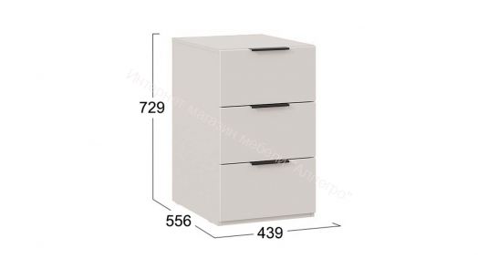 Стол письменный с тумбой универсальной «Порто» - СМ-393.15.011 Кашемир матовый, Баттл Рок, Кашемир сатин