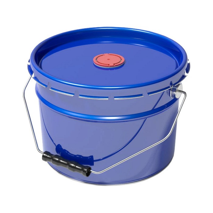 Profkolor Ведро металлическое крышка-корона, берикап 57мм, цвет синий, 10л. ВМк 10с берикап 57мм