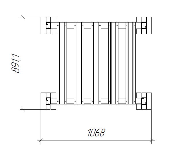 Стеллаж аккумуляторный 790×960×1600 (5 полок)