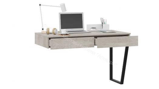 Стол письменный с ящиками «Порто» - ТД-393.15.02 Графит, Баттл Рок