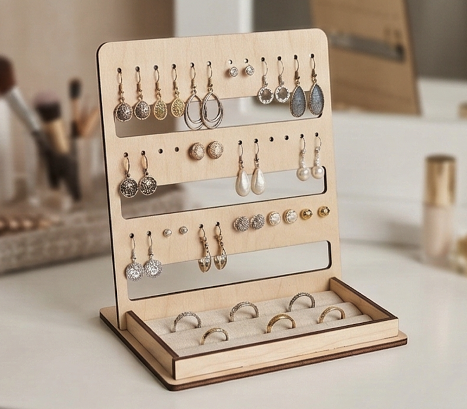 Стенд под украшения настольный (серьги/кольца)