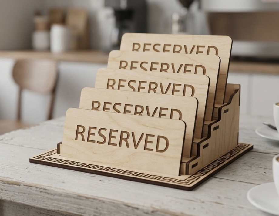 Стенд для табличек «Зарезервировано» комплект (5 шт.)