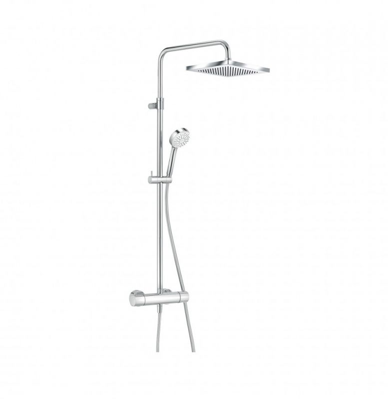 Душевая система KLUDI LOGO DUAL SHOWER SYSTEM с термостатом, хром 6809805-00