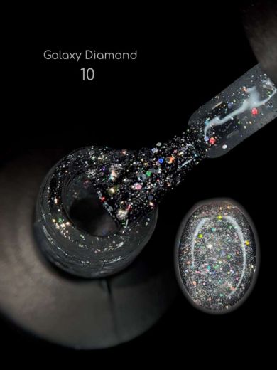 GDR10 "GALAXY DIAMOND"гель лак с блестками разной формы и размера и светоотражающим шиммером