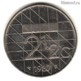 Нидерланды 2 1/2 гульдена 1987