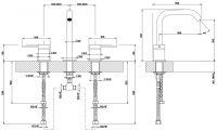 Gessi Flessa смеситель для раковины 54012 схема 2