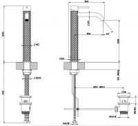 Gessi Intreccio смеситель для раковины 54103 схема 6