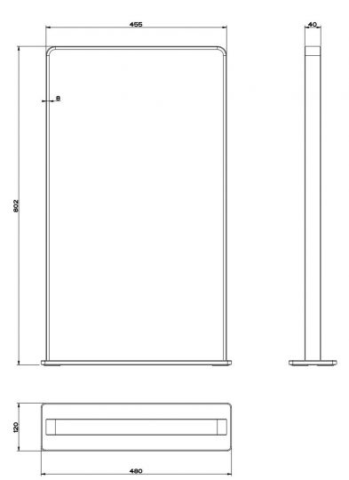 Gessi iSpa Полотенцедержатель 41741 схема 2