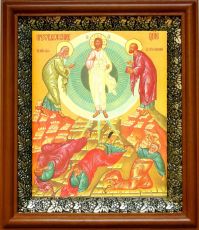 Икона Преображение Господне в киоте с басмой Виноградная Лоза (UV-печать)(30779)