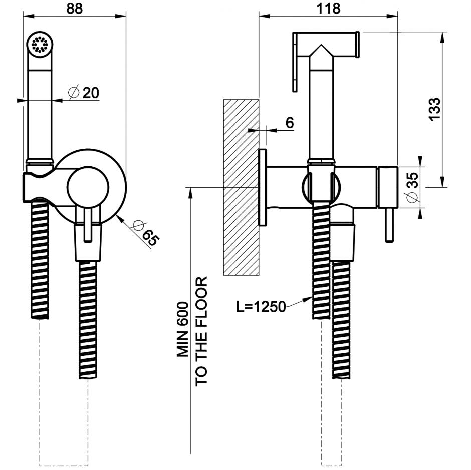 Гигиенический душ Inciso Gessi 45130 ФОТО