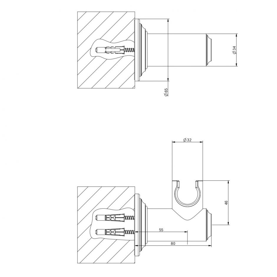 Поворотный держатель для душа Gessi Venti20 65160 ФОТО